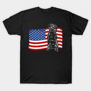 Proud Labrador Lab American Flag patriotic dog T-Shirt